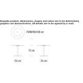 Round table in stainless steel and wood Ciochina