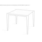 Fenix-NTM® square table Lacasse