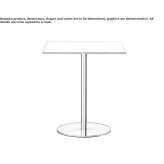 Square table with height adjustment Jehay
