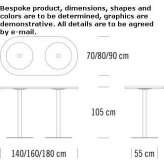 High oval table Azdavay