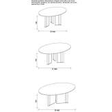 Round, reconstructed marble table with Lazy Susan Horsley