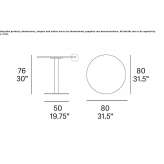 Round table made of aluminum and wood Bruino