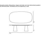 Oval wooden table Romenay