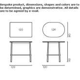 Tall, oval ash table Panciu