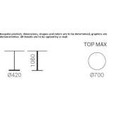 Round high table made of polypropylene Catriel