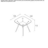 Square high table Crumlin