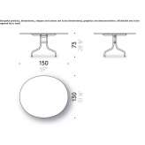 Round table made of HPL Moorsel