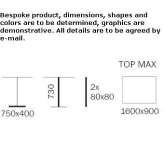 Rectangular contract table Crace