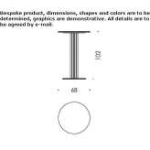 Round wooden high table Begijar