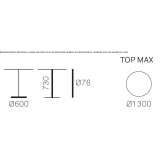 Round steel contract table Crace