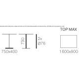 Rectangular steel contract table Crace