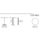 Round steel contract table Crace