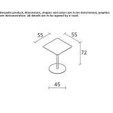 Square laminate table Scole