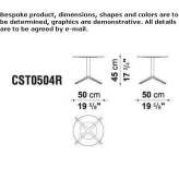 Round, multi-layered wooden table with a 4-star base Lathbury