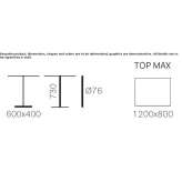 Rectangular steel contract table Crace