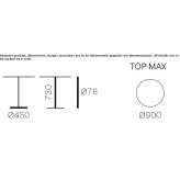 Round steel contract table Crace