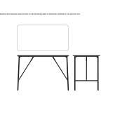 Folding rectangular high table Topojan