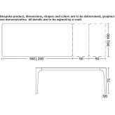 Extendable rectangular oak table Gandino