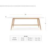 Prostokątny drewniany stół Norkino