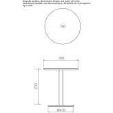 Round table made of melamine-coated chipboard Neidling