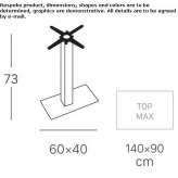 Table base made of steel Avebury