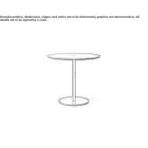 Round table made of steel and wood Solarana