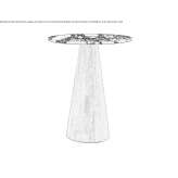 Round marble high table from Portoro Orio
