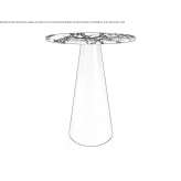 Round marble high table from Portoro Orio
