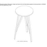 Round wooden high table Fermo