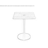 Square table made of steel and wood Solarana