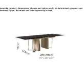 Extendable rectangular table made of Portoro marble Focsani