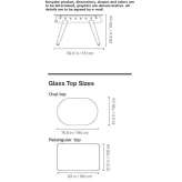 Rectangular dining table with a steel and glass top Coundon