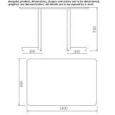 Rectangular table with a steel base Stanford