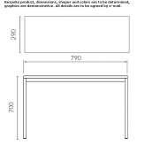 Rectangular steel table Skagen