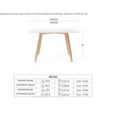 Kwadratowy drewniany stół Norkino
