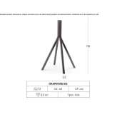 Table with steel frame Lampa