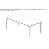 Rectangular table Andenne