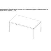 Rectangular table Andenne