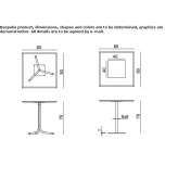 Square table made of steel and wood Letham