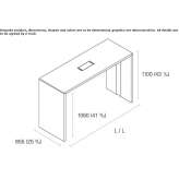 Rectangular wooden high table Ritini