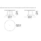 Round table made of porcelain stoneware Riolobos