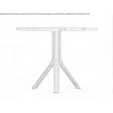 Square ash table Monki