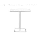Kwadratowy stół z jesionowym blatem i stalową podstawą Bonita