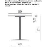 High table made of HPL Srem