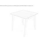 Square beech table Kunda