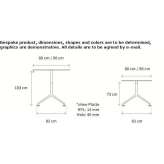Square table with height adjustment Cuffy