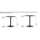 Square steel high table Bjursas