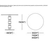 Round table in solid wood and metal Voltido