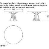 Wooden table with marble Lazy Susan Nevele