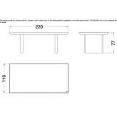 Rectangular table made of wooden veneer Camoapa